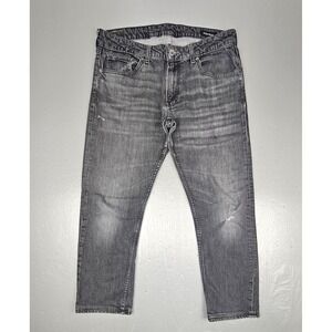 Bonobos Slim Fit Jeans Mens 33x32 Fits (33×27) Black Stretch Distressed Denim